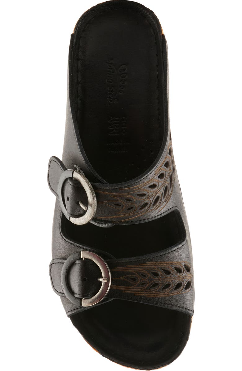 Spring Step Gelatia Two-Strap Sandal, Alternate, color, Black