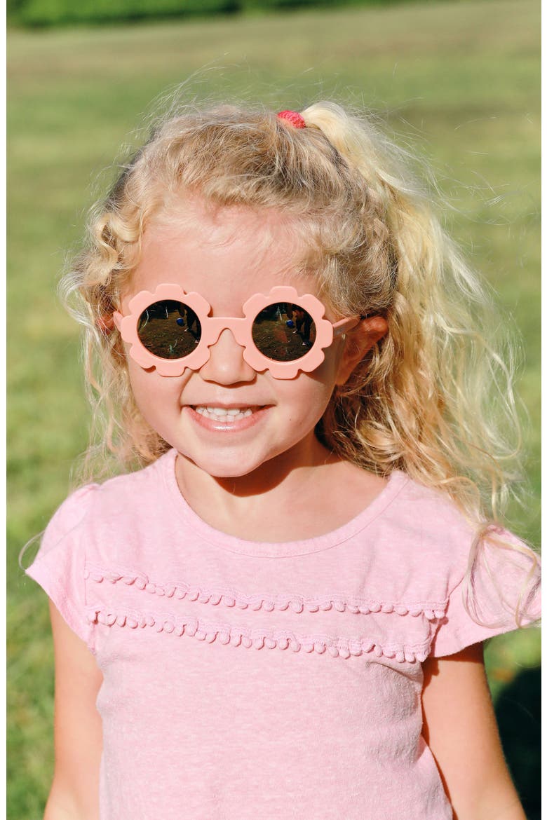 Kids' Peachy Keen Polarized Flower Sunglasses, Alternate, color, PEACHY KEEN