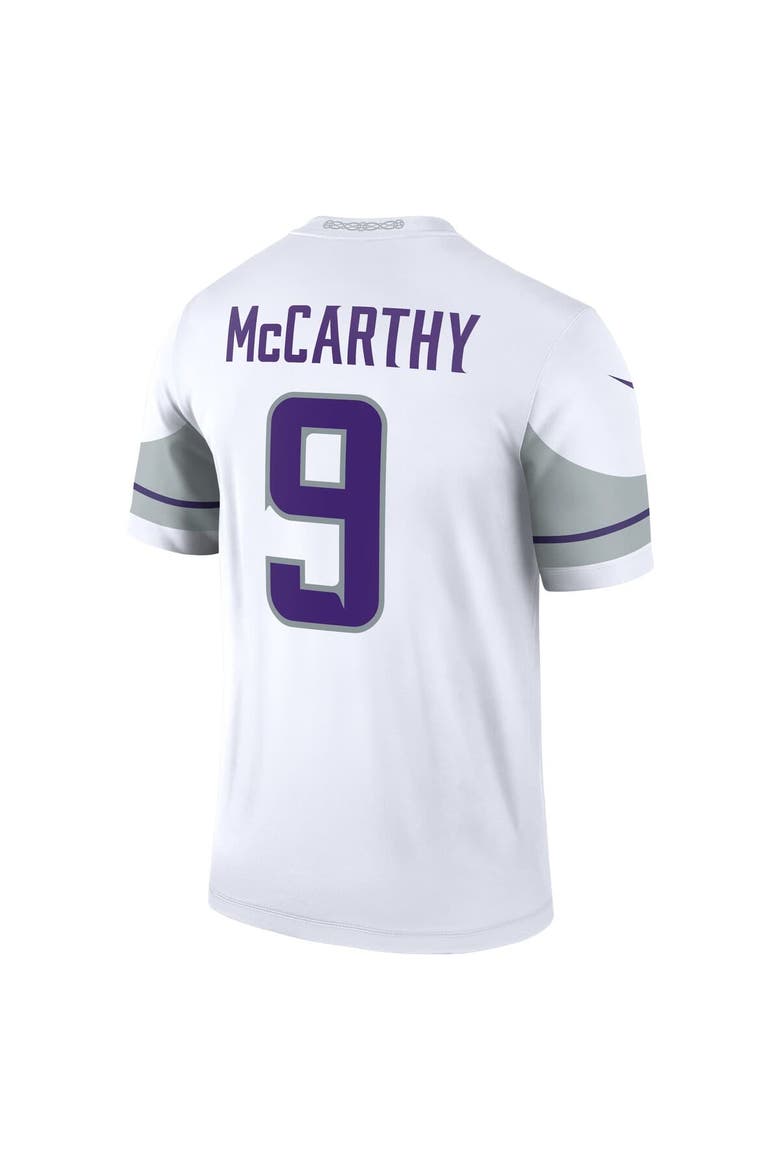 Men's Nike J.J. McCarthy White Minnesota Vikings Alternate Legend Player Performance Top, Alternate, color, White