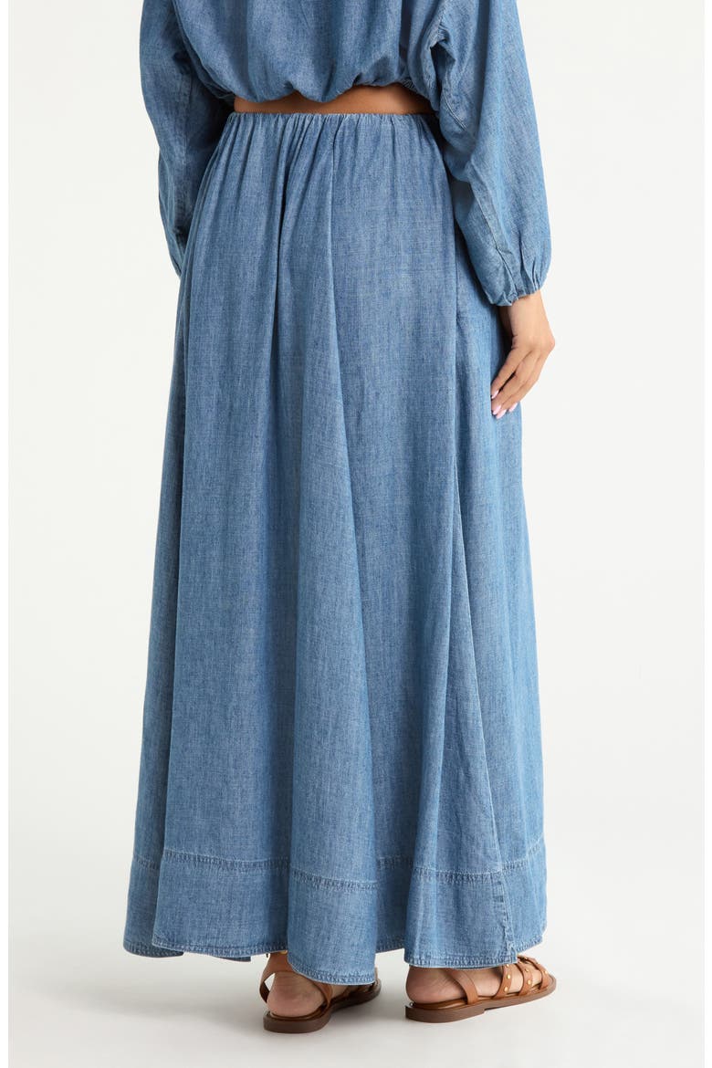 Tried & True Chambray Maxi Skirt, Alternate, color, RIVER MIST WASH