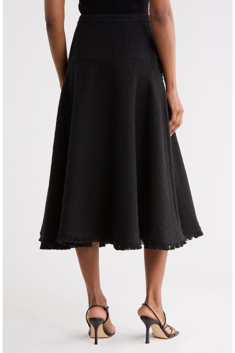 Henriette Midi Skirt, Alternate, color, BLACK