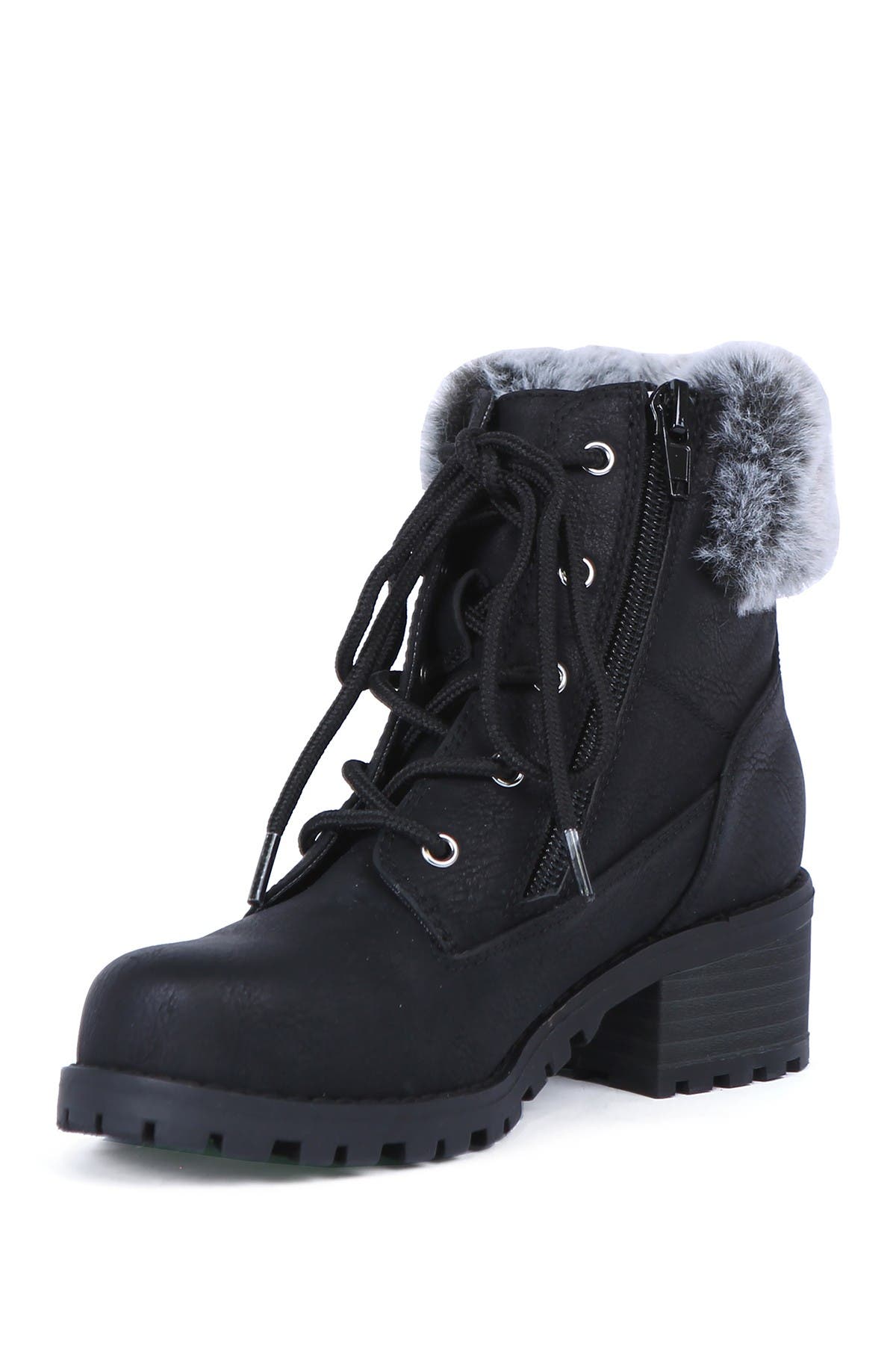 DV by Dolce Vita Rei Faux Fur Lined Combat Boot, Alternate, color, 