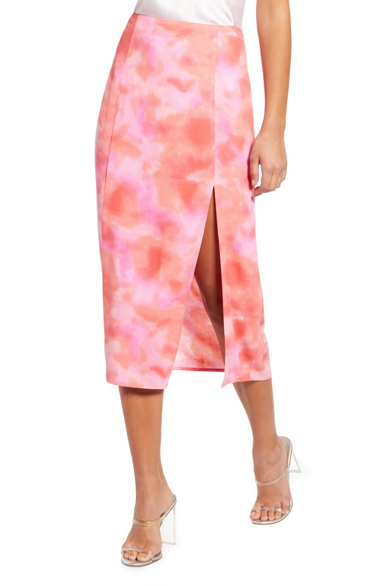 Leith Midi Skirt with Slit, Main, color, 