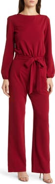 NIKKI LUND Joy Long Sleeve Tie Waist Jumpsuit