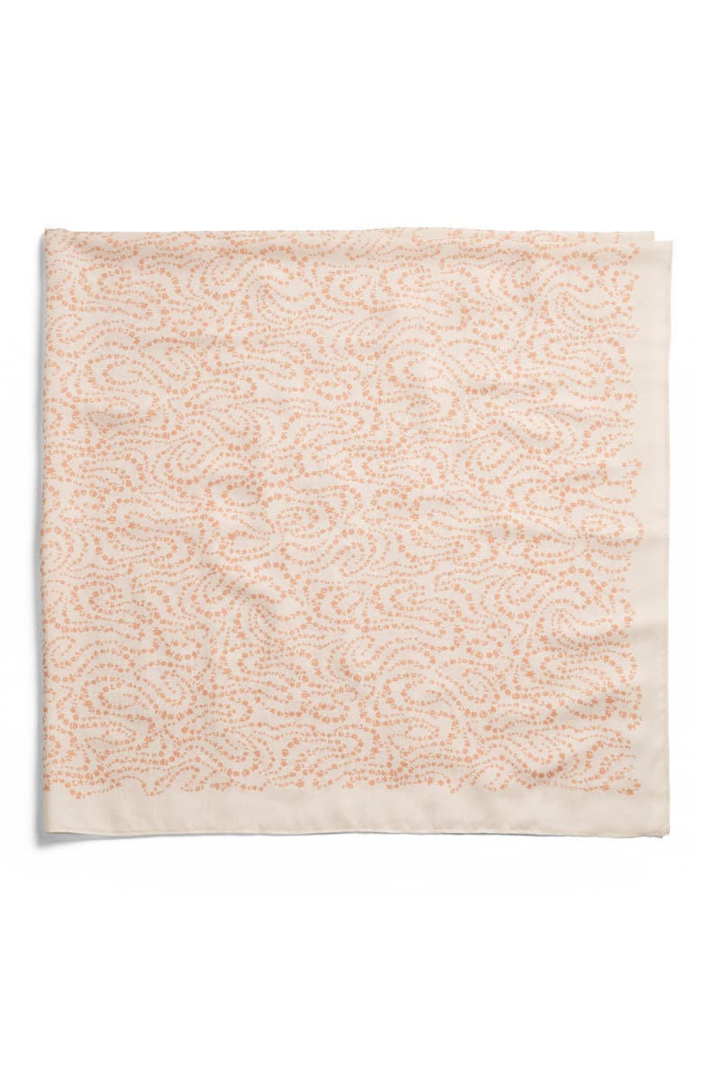 rag & bone Miriam Floral Square Scarf, Main, color, Beige