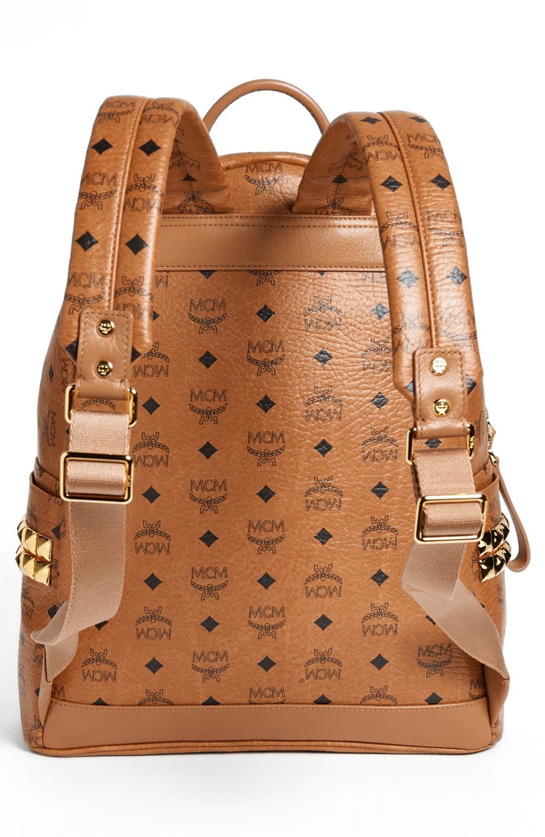 'Medium Stark - Visetos' Studded Backpack, Alternate, color, COGNAC