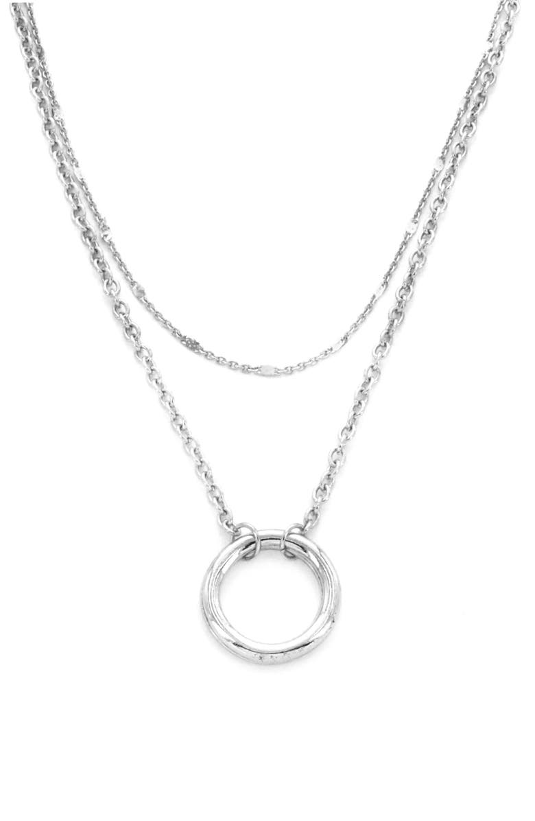 Panacea Layered Circle Pendant Necklace, Main, color,