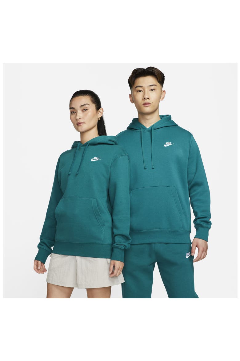 Sportswear Club Hoodie, Alternate, color, 381 GEODE TEAL/GEODE TEAL/WHITE