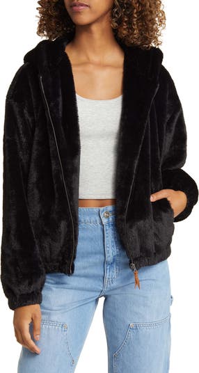 Thread & Supply Faux Fur Zip-Up Hooded Jacket | Nordstrom