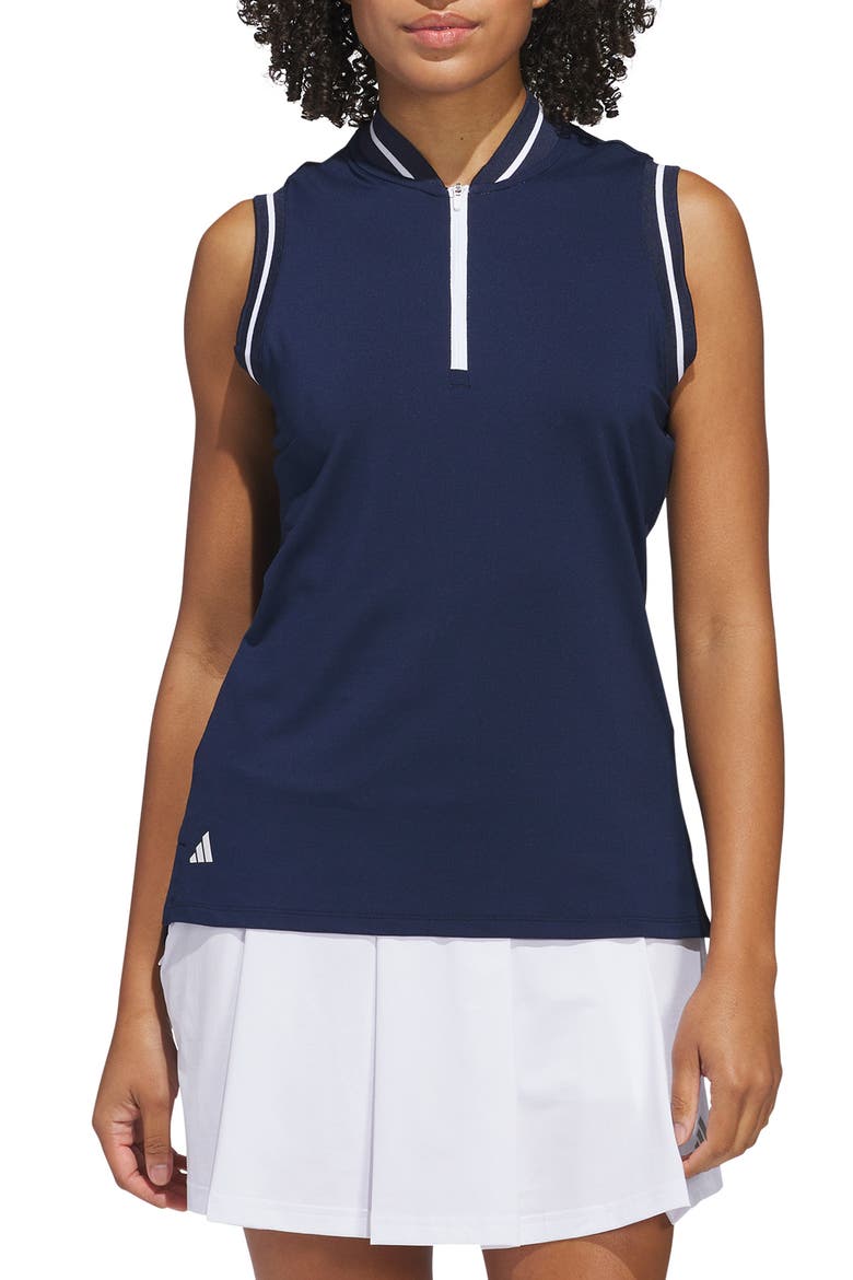 Ultimate 365 Sleeveless Golf Half Zip Top, Main, color, COLLEGIATE NAVY/ WHITE