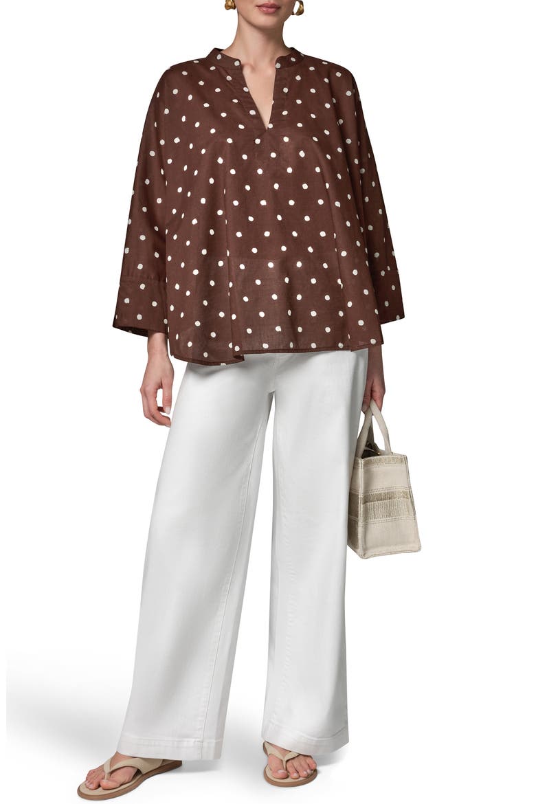 Cotton Voile Top, Alternate, color, CANYON/ CREAM