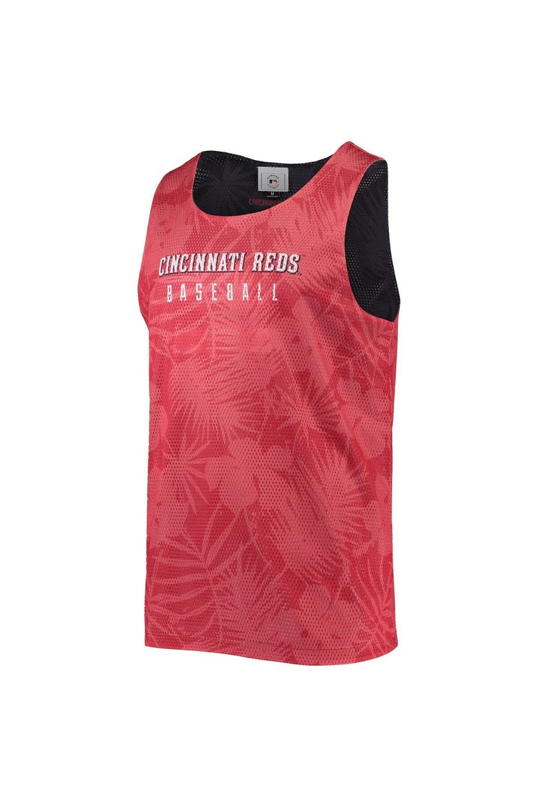 Men's FOCO Red Cincinnati Reds Floral Reversible Mesh Tank Top, Alternate, color, Red