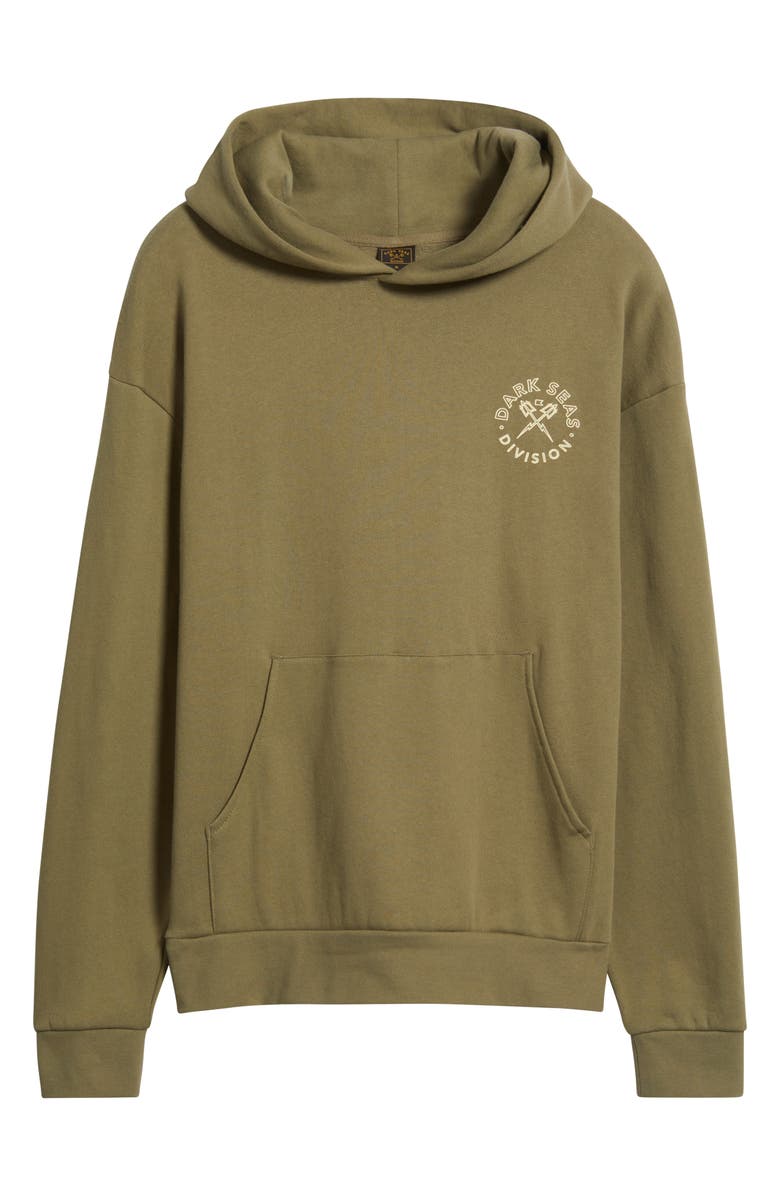 DARK SEAS Thorn Bush Oversize Cotton Blend Hoodie, Alternate, color, Olive