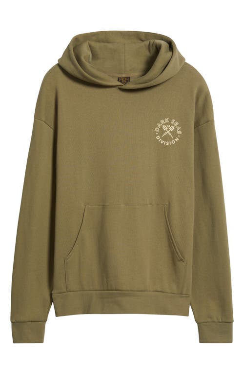 Dark Seas Thorn Bush Oversize Cotton Blend Hoodie In Green
