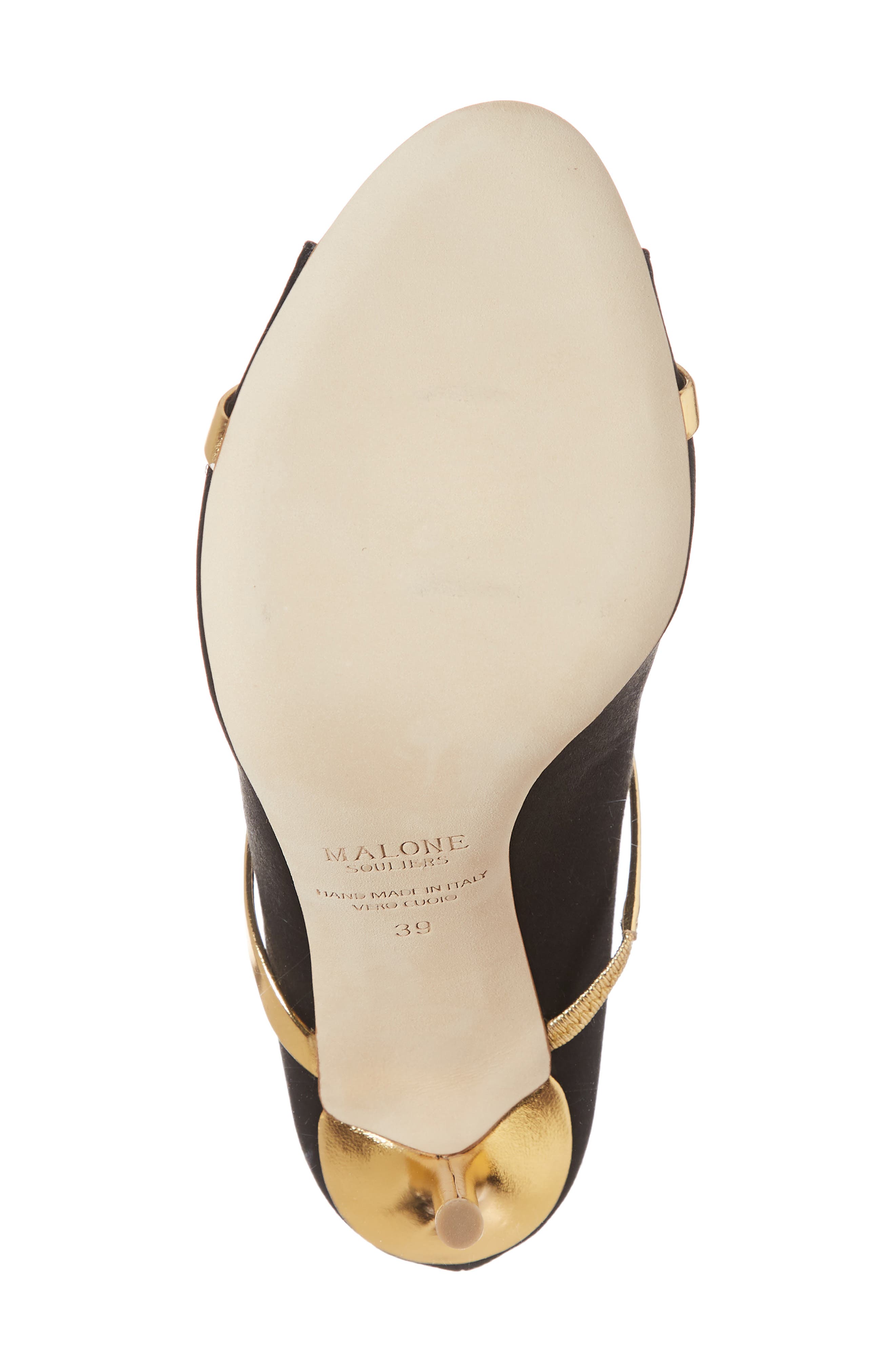 Mika Triple Band Sandal, Alternate, color, BLACK/ GOLD