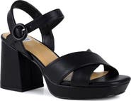 NINETY UNION Emelyn Platform Ankle Strap Sandal