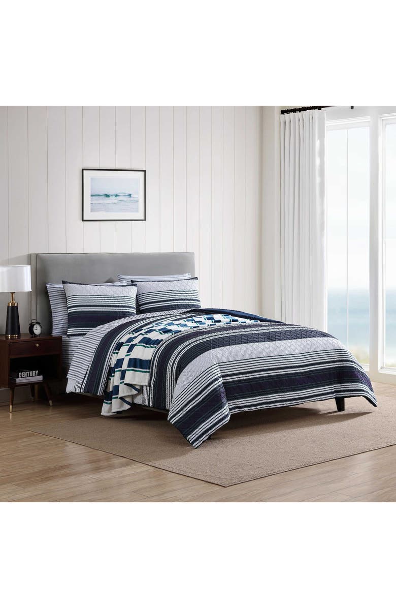 Nautica Lakefront 8-Piece Bedding Set, Alternate, color, Navy/ Green