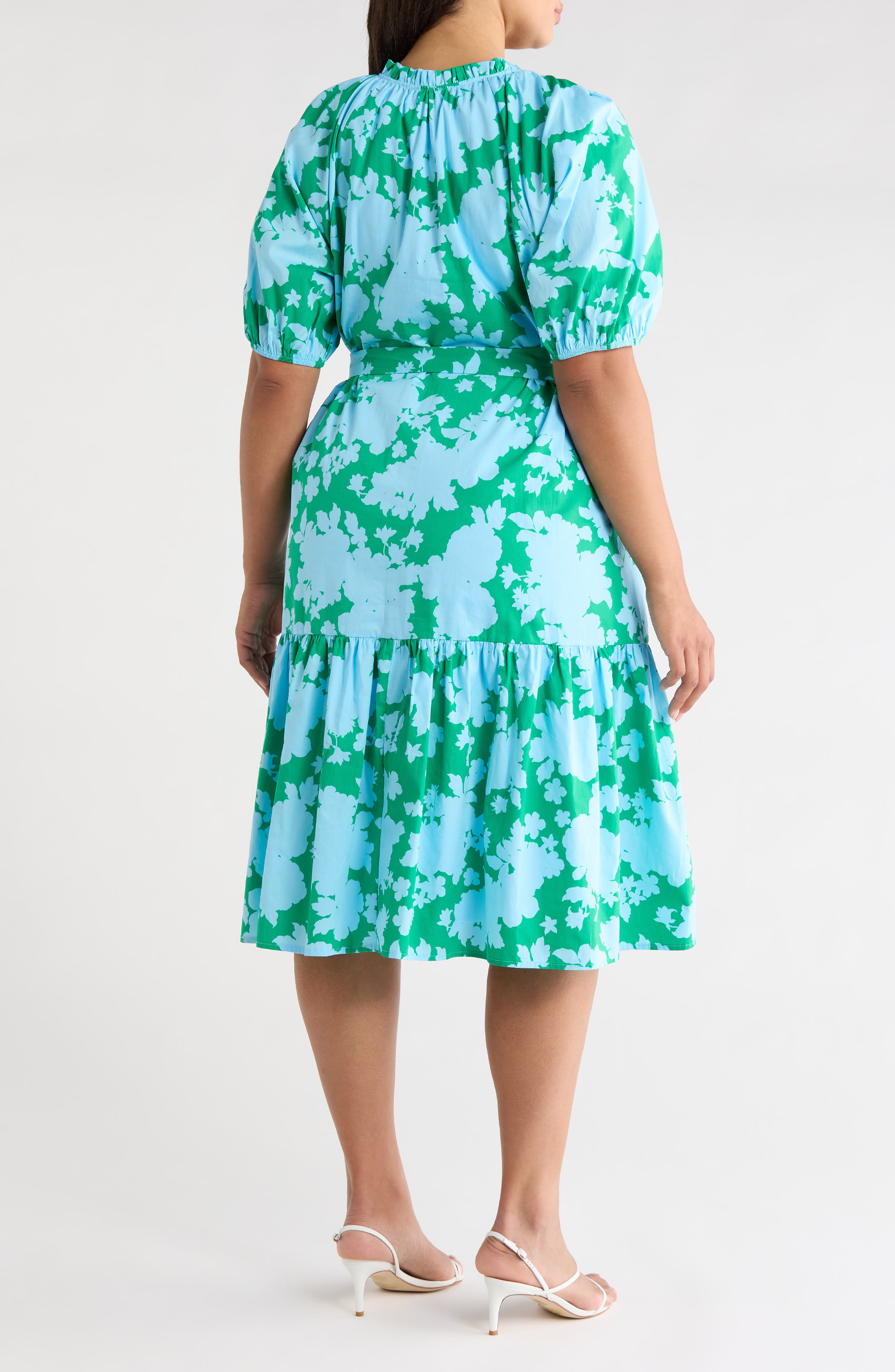 Riona Floral Wynette Tiered Midi Dress - image 2