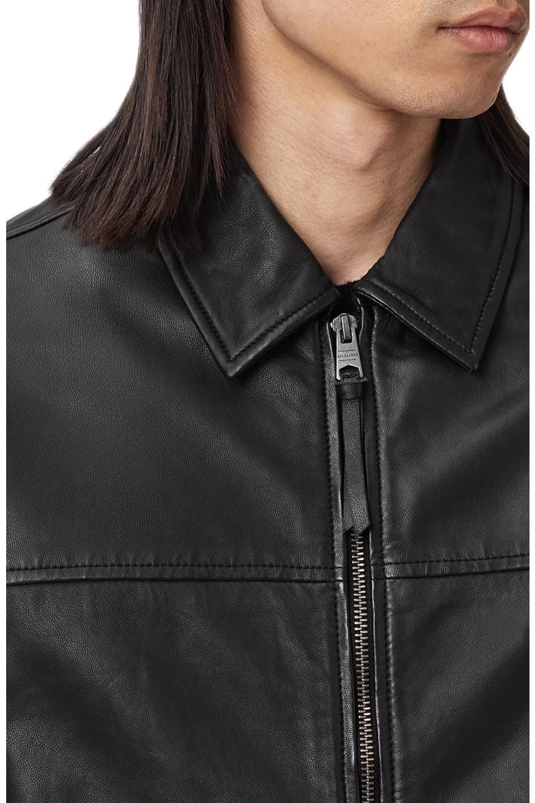 Rashford Leather Jacket, Alternate, color, BLACK