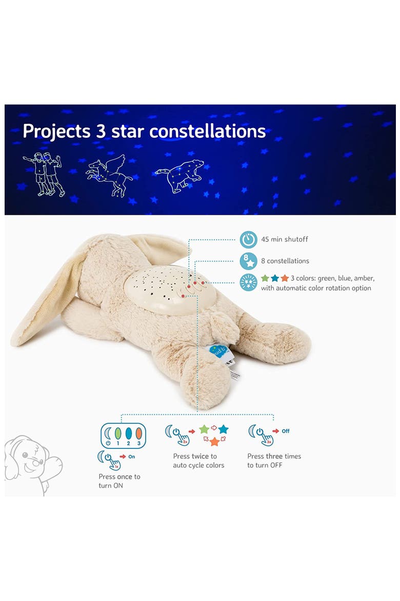 Twilight Buddies - Calming Plush Toy & Nightlight Star Projector, Alternate, color, BEIGE