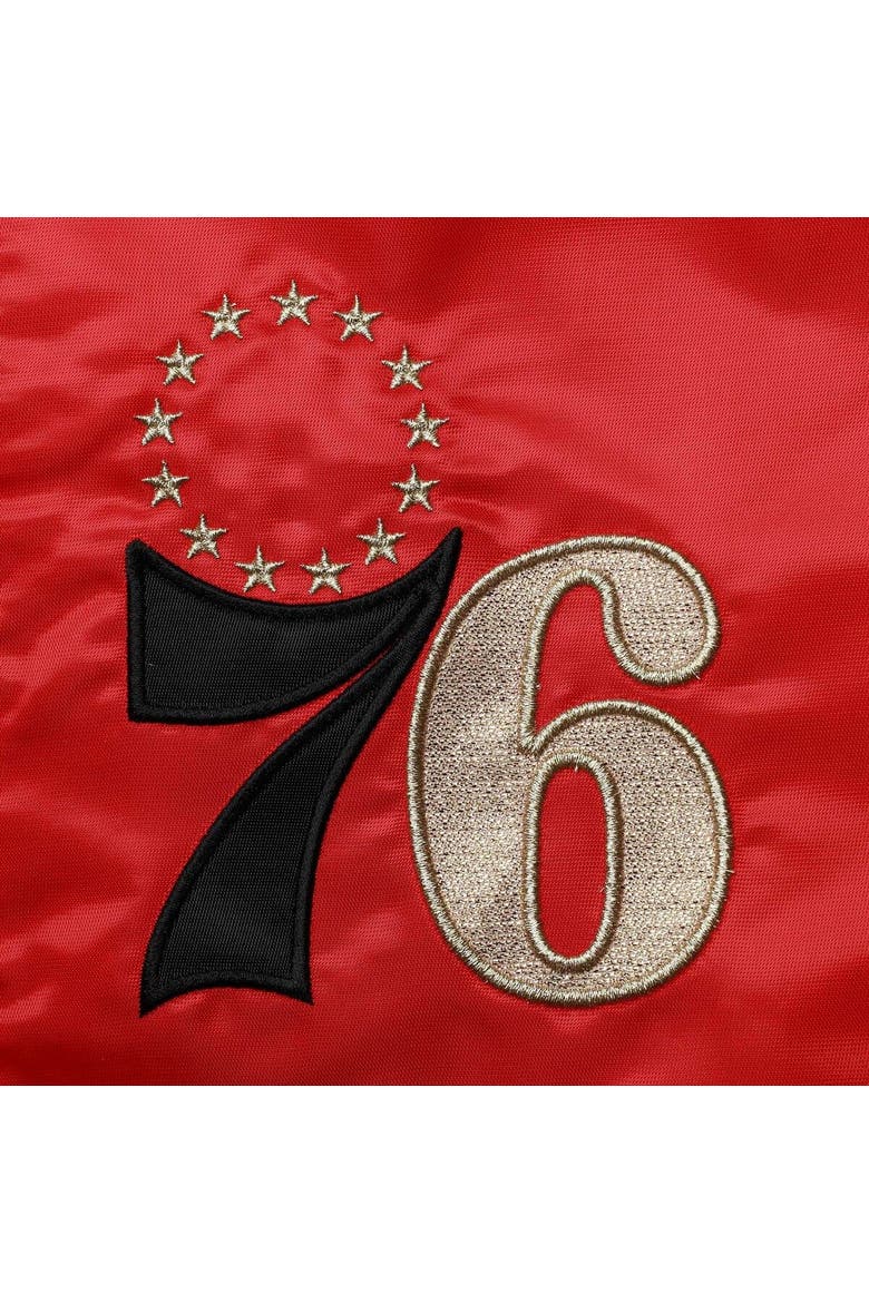 Men's Starter Red/Black/Green Philadelphia 76ers Black History Month NBA 75th Anniversary Full-Zip Jacket, Alternate, color, Red