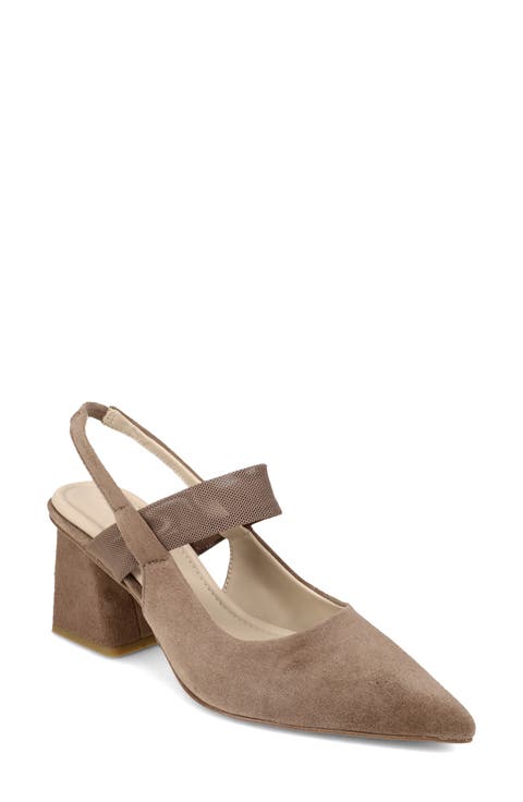 Imelde Slingback Pointed Toe Mary Jane Pump