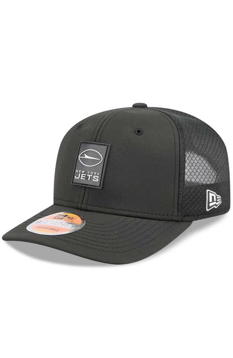 New Era Men
s New Era Black New York Jets 2025 Sideline 9SEVENTY Trucker Adjustable Hat, Main, color, Black