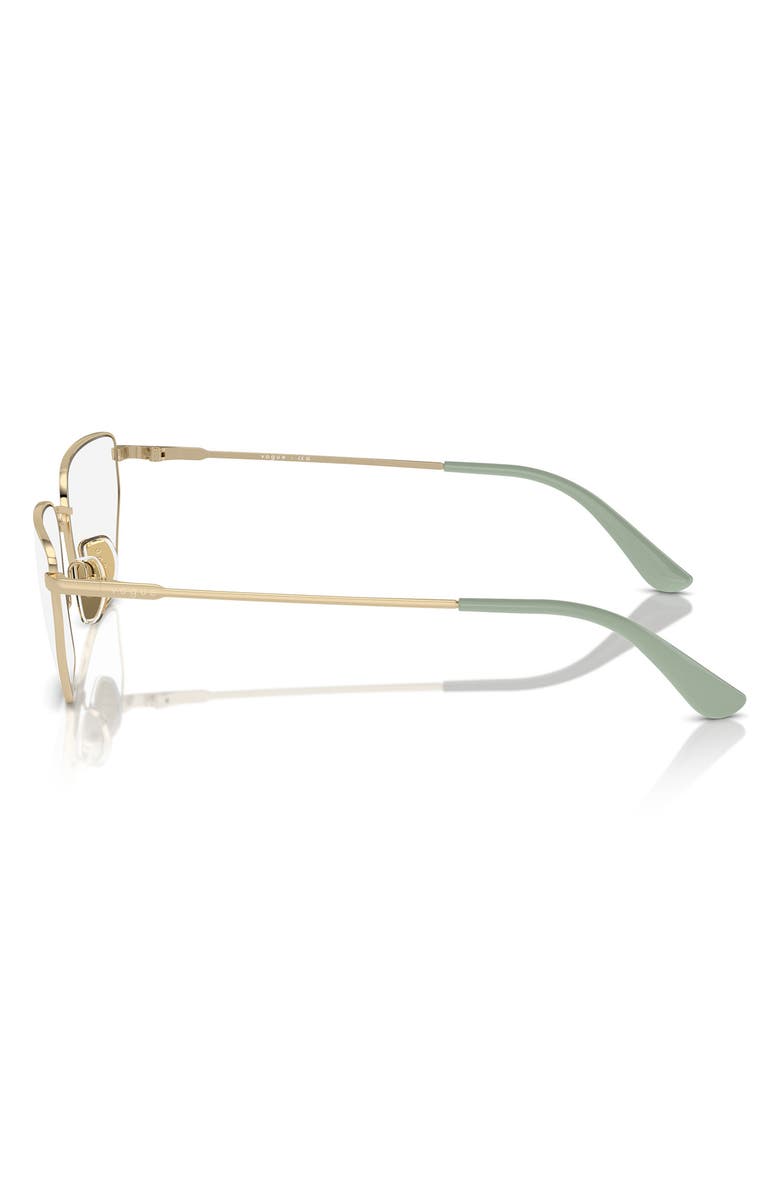 VOGUE 56mm Irregular Optical Glasses, Alternate, color, Pale Gold