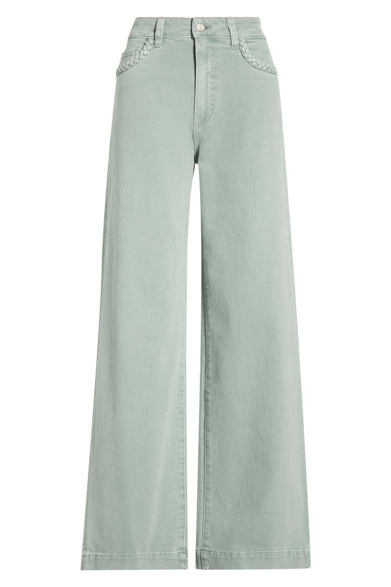 Anessa Braided Pocket High Waist Wide Leg Jeans, Alternate, color, VINTAGE SEAGLSS