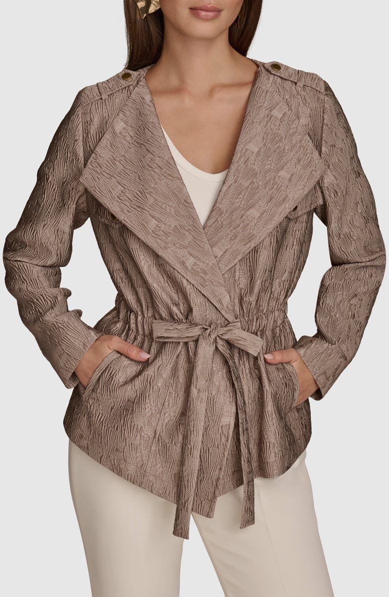 Donna Karan New York Quilted Tie Waist Jacket, Main, color, 