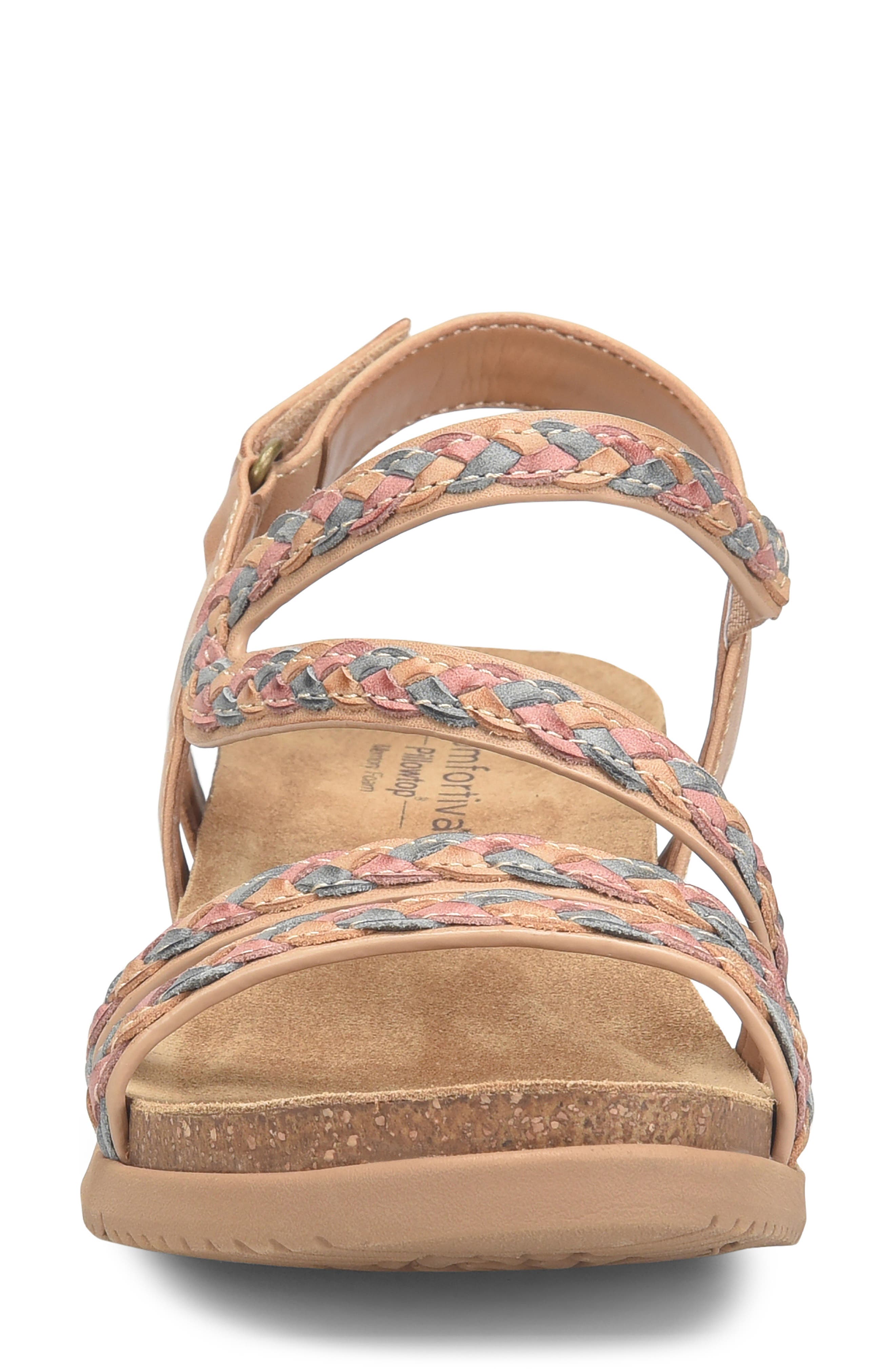 Comfortiva Silvia Wedge Sandal, Alternate, color, New Caramel Multi