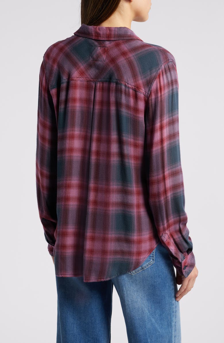 Rails Hunter Plaid Button-Up Shirt, Alternate, color, Dusty Mauve Evergreen