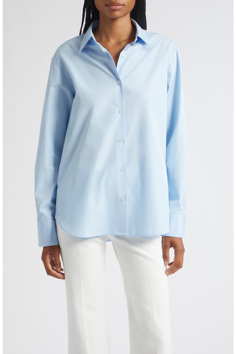 Mason Button Front Shirt, Main, color, FRENCH BLUE