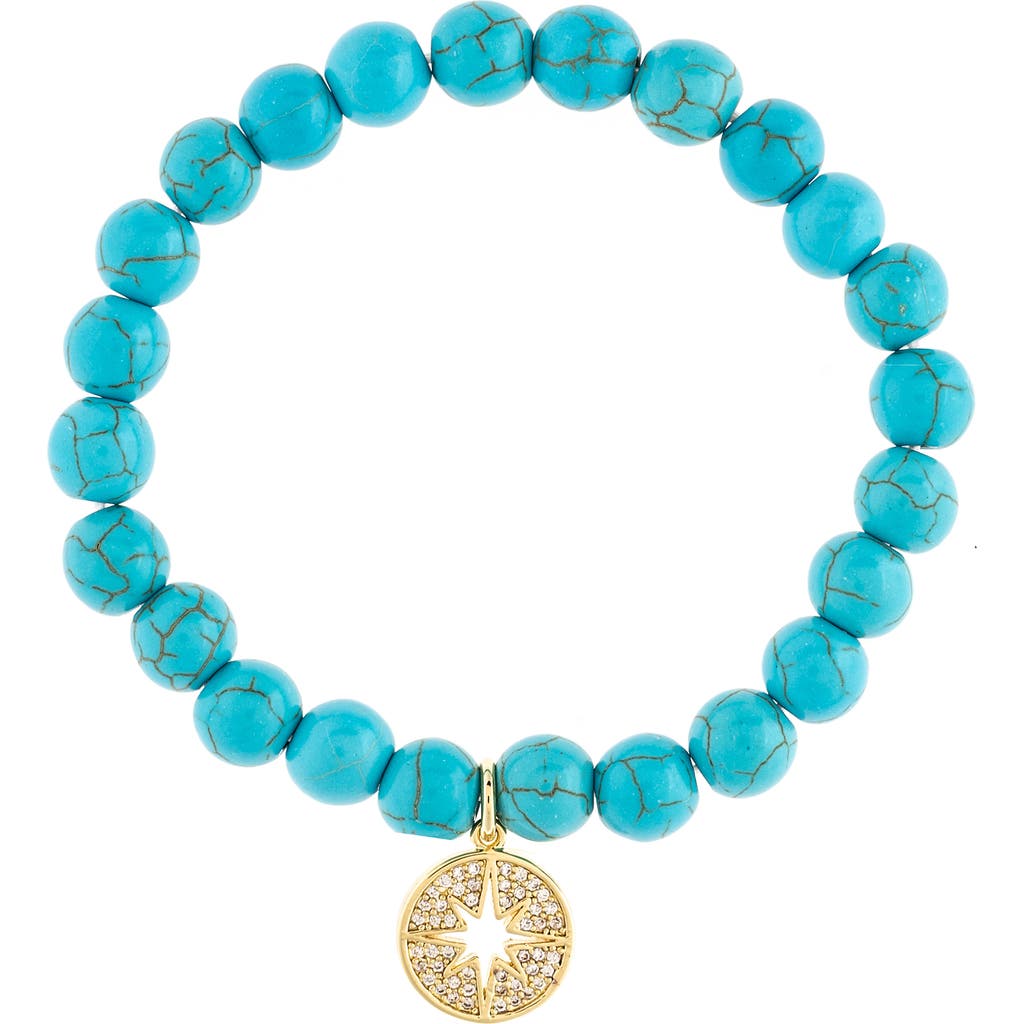 Rivka Friedman 18k Plated Cz Bracelet In Blue