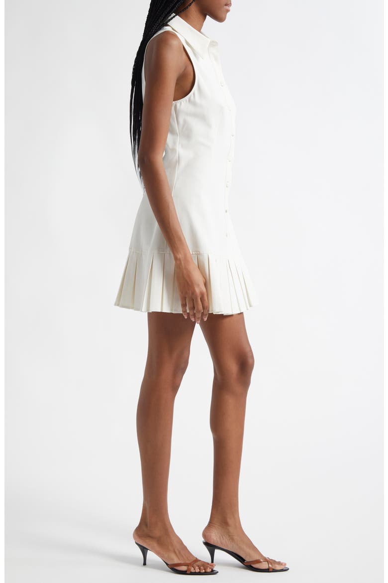 Lucilla Sleeveless Pleated Shirtdress, Alternate, color, IVORY