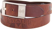 EAGLES WINGS Mississippi State Bulldogs Brandish Leather Belt - Brown