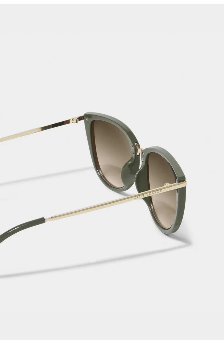 Katie Loxton Sardinia Sunglasses in Olive, Alternate, color, Olive