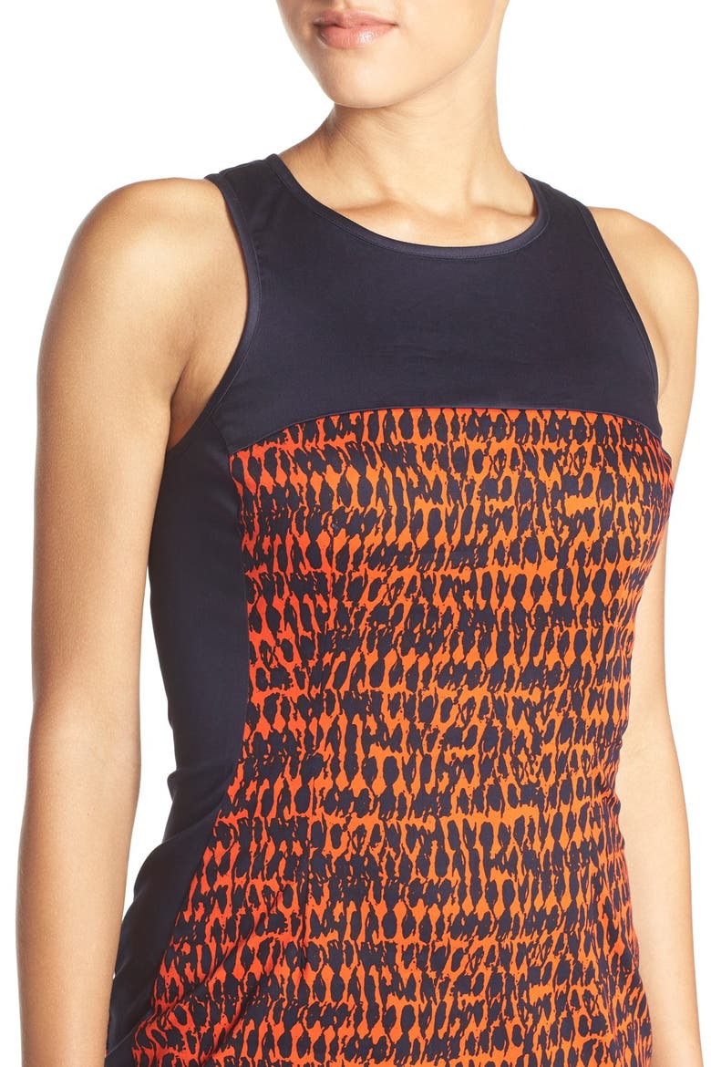 'Canyon Sands' Sateen Sheath Dress, Alternate, color, MASAI RED/ NOCTURNAL