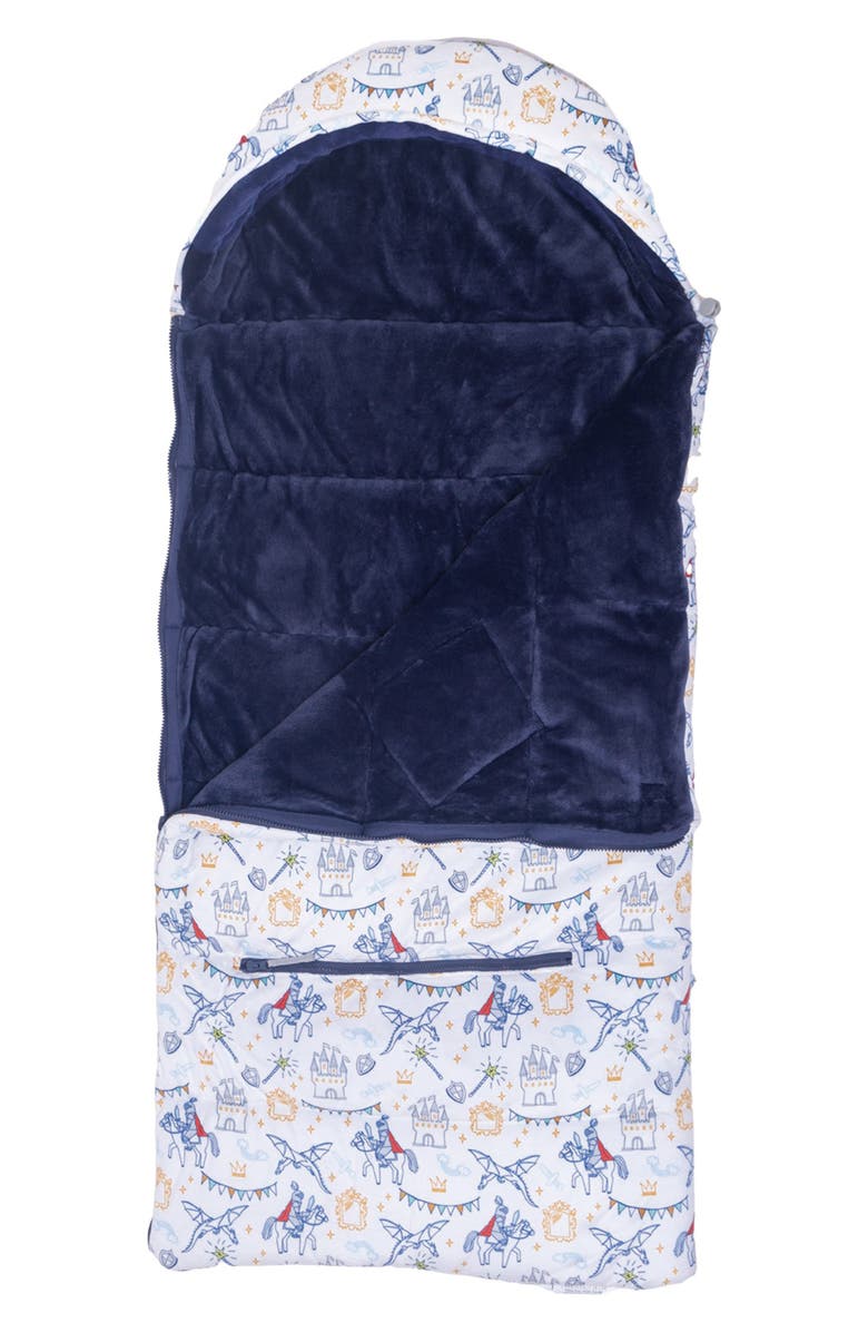 mimish Kids' Sleep-n-Pack Sleeping Bag Backpack, Alternate, color, White Multi