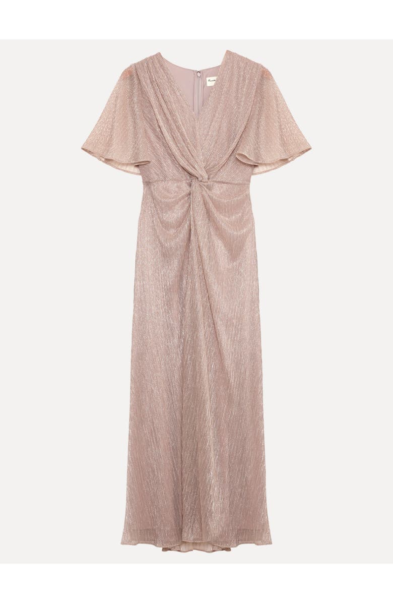 Phase Eight Dorinda Metallic Twist Front Maxi Dress, Alternate, color, Metallic