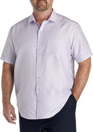 Synrgy by DXL Big & Tall Microfiber Big Leaf Print Sport Shirt