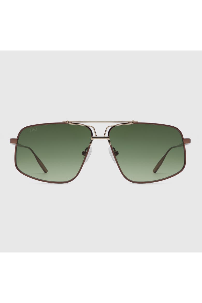 Havana Metal Sunglasses, Main, color, GOLD/GREEN