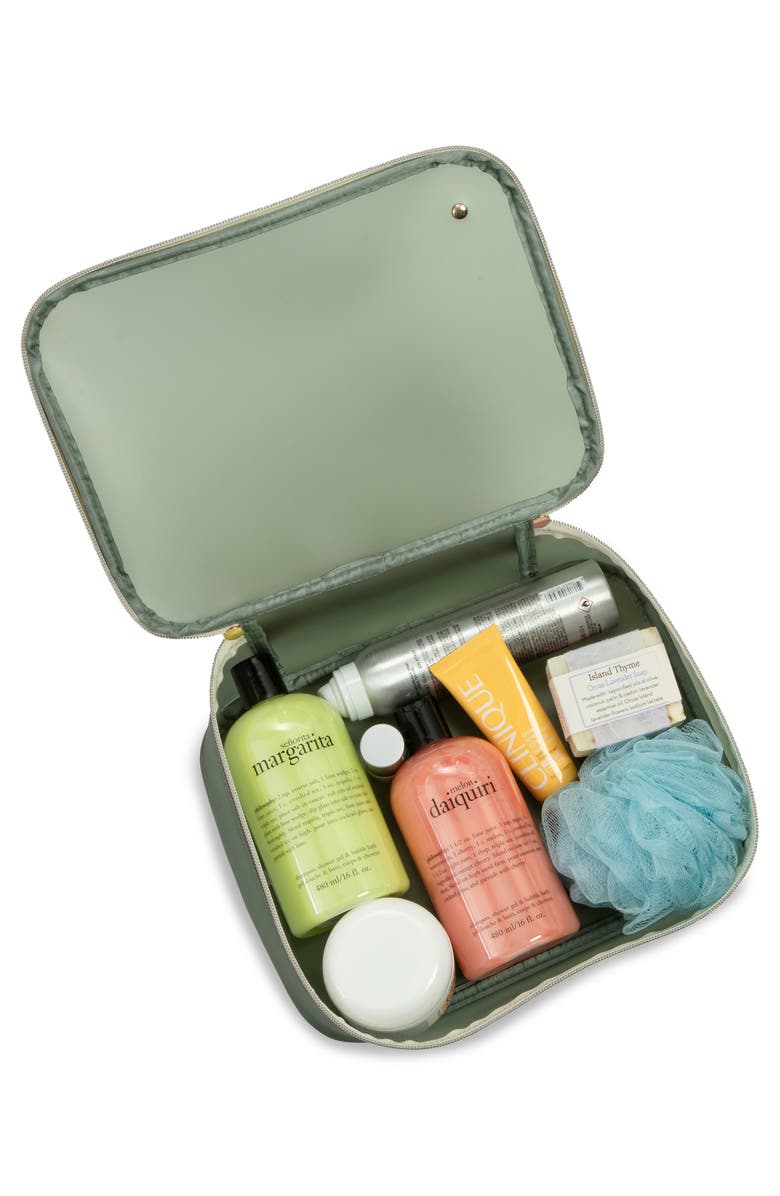 Stephanie Johnson Miami Thyme Claire Jumbo Makeup Case, Alternate, color, Thyme