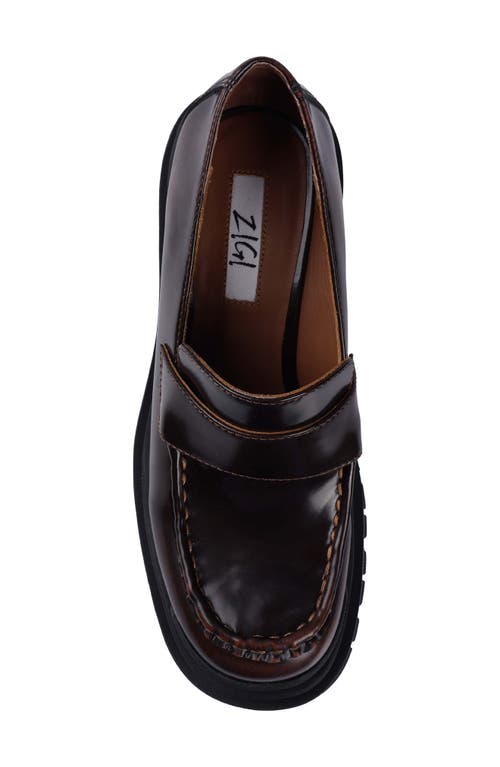 Zigi Orlana Platform Loafer In Brown