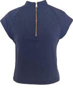 Krimson Klover Victoria Half Zip Cap Sleeve Pullover