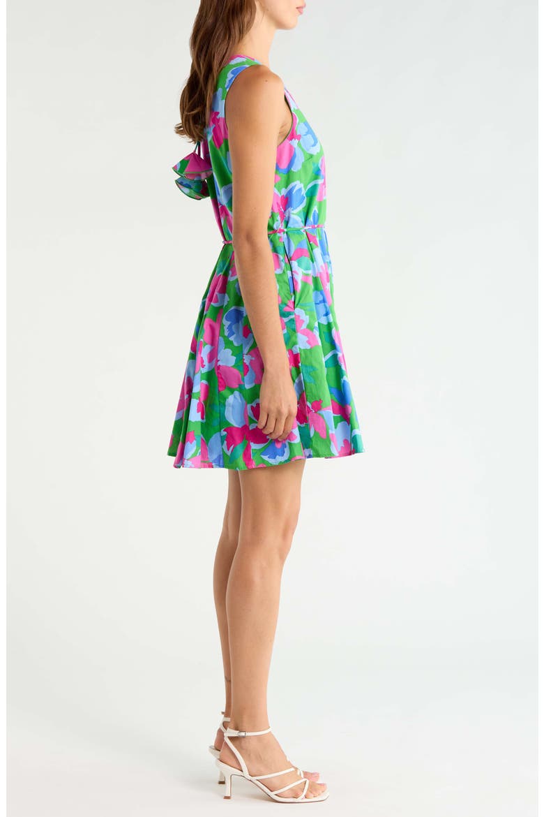 Merily Floral Print Sleeveless Pleated Dress, Alternate, color, KELLY-PINK-MULTI