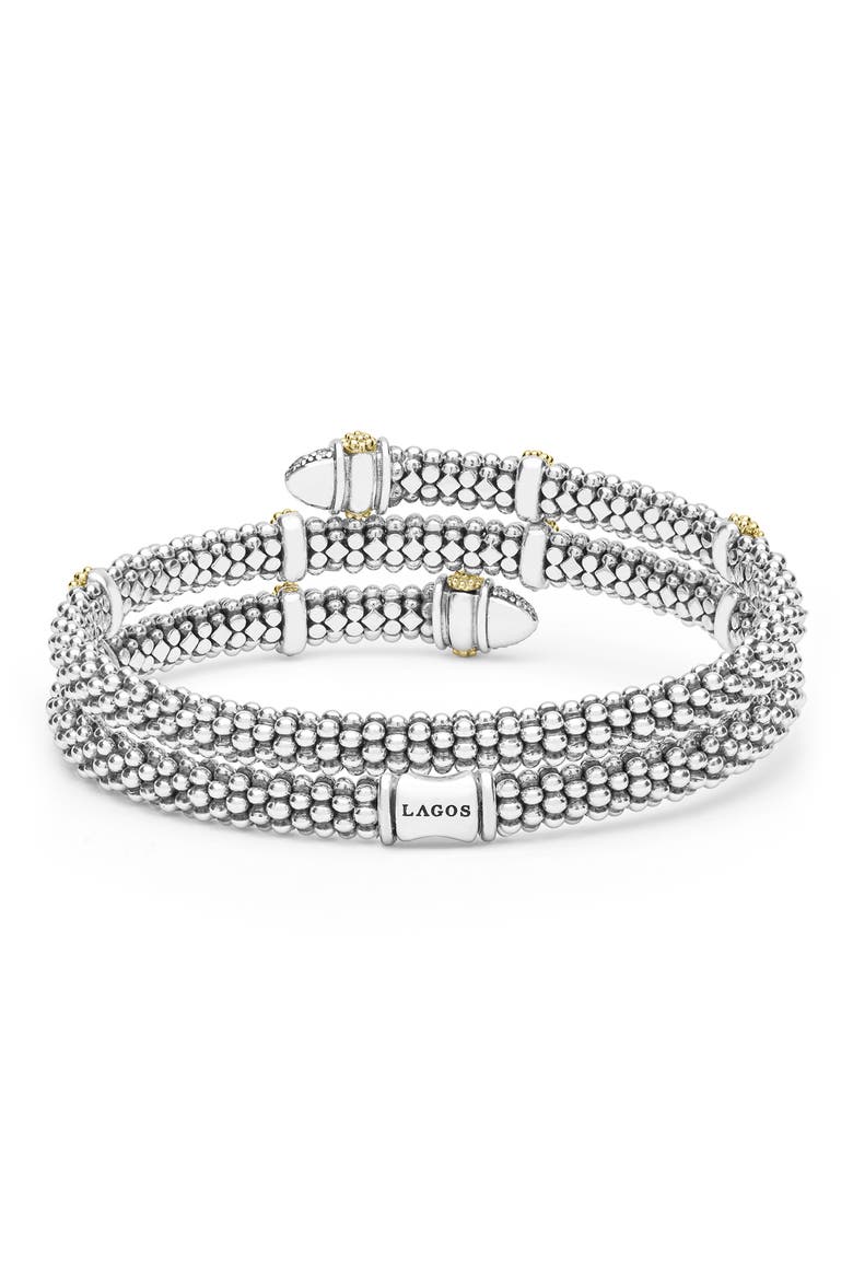 Two-Tone Caviar Diamond Versa Wrap Bracelet, Alternate, color, TWO TONE