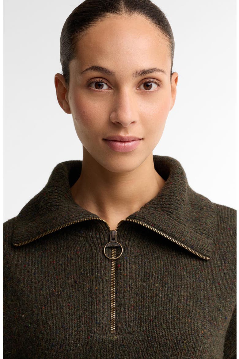 Lavensdale Wool Blend Half-Zip Sweater, Alternate, color, OLIVE
