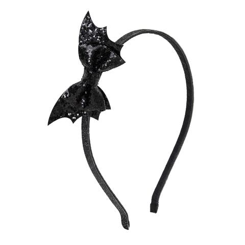 Glitter Bat Halloween Bow Headband