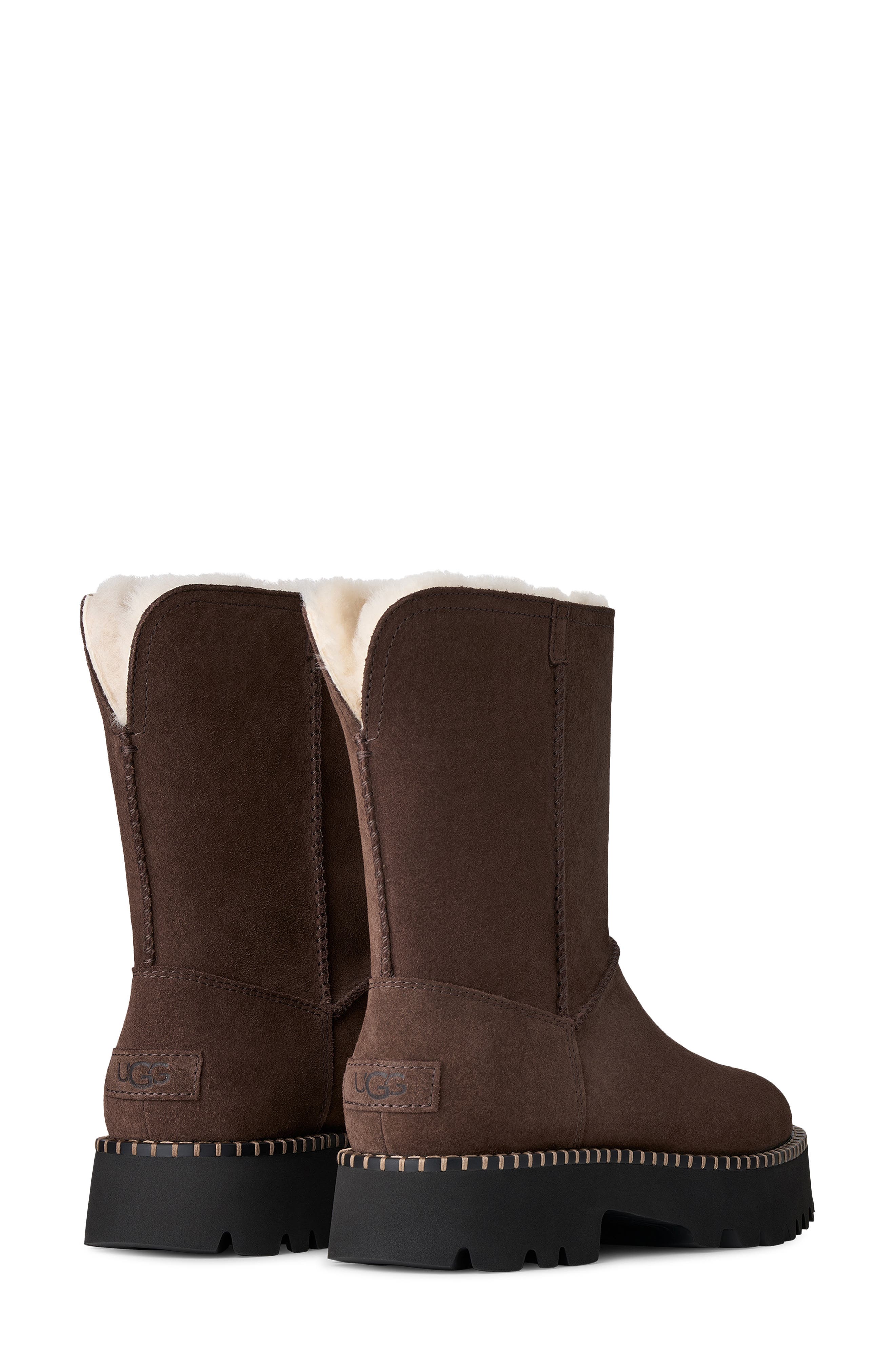 Uptowner Genuine Shearling Boot, Alternate, color, BURNT CEDAR